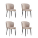 Chaise moderne DIANA Métal noir velours moka