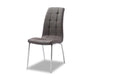 Chaise EMMA simili cuir gris