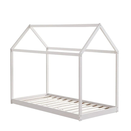 Lit cabane ROBINSON en bois 90x190 cm avec sommier intégré - image 1
