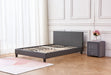 LIT MELBOURNE SIMILICUIR GRIS 140x190cm - image 1
