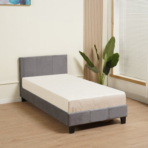 LIT MELBOURNE VELOURS GRIS 90x190CM