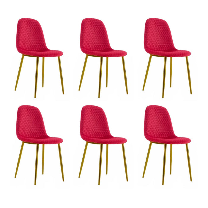 Lot de chaises Scandinave ALVEOLE Gold - image 1