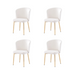 Chaise moderne DIANA gold velours écru
