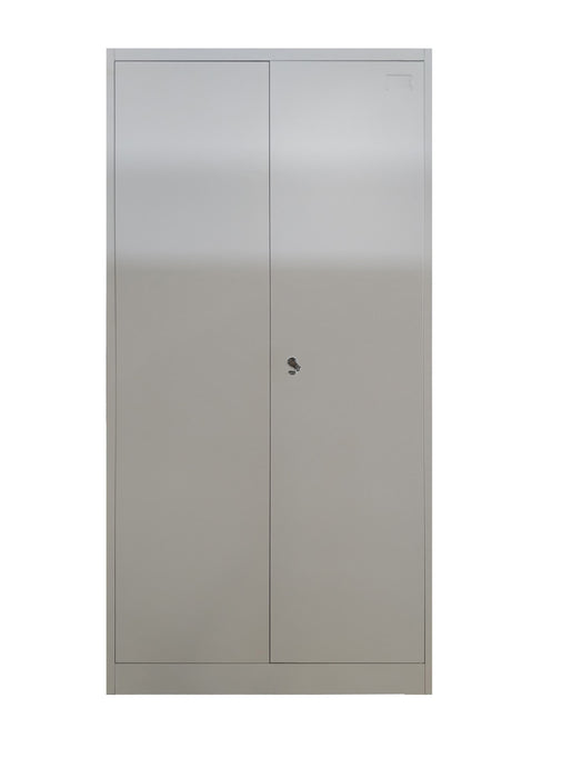 ARMOIRE EN METAL GRIS DEUX PORTES 90x45x185cm - image 1