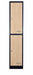 ARMOIRE EN COLONNE ANTHRACITE EN METAL DEUX PORTES EFFET CHENE 38x45x185cm - image 1