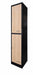 ARMOIRE EN COLONNE ANTHRACITE EN METAL DEUX PORTES EFFET CHENE 38x45x185cm - image 2