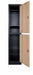 ARMOIRE EN COLONNE ANTHRACITE EN METAL DEUX PORTES EFFET CHENE 38x45x185cm - image 3