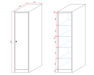 ARMOIRE EN COLONNE GRIS EN METAL UNE PORTE 45x45x185cm - image 6