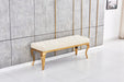 BANQUETTE BAROQUE CAPITONNE GOLD VELOURS MOKA 140x45x50cm