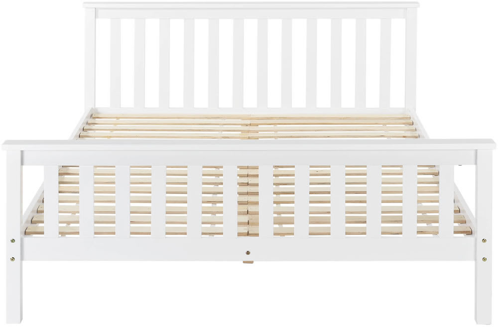 LIT BATNA EN BOIS BLANC 140x190cm - image 1
