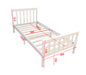 LIT BATNA EN BOIS BLANC 90x190cm - image 2
