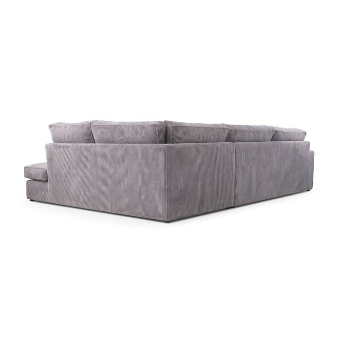 CANAPE LE BRISTOLA ANGLE DROIT CÔTELÉ GRIS 315X230cm - image 5