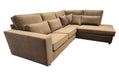 CANAPE LE BRISTOLA ANGLE DROIT VELOURS TAUPE 315X230cm