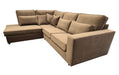 CANAPE LE BRISTOLA ANGLE GAUCHE VELOURS TAUPE 315X230cm