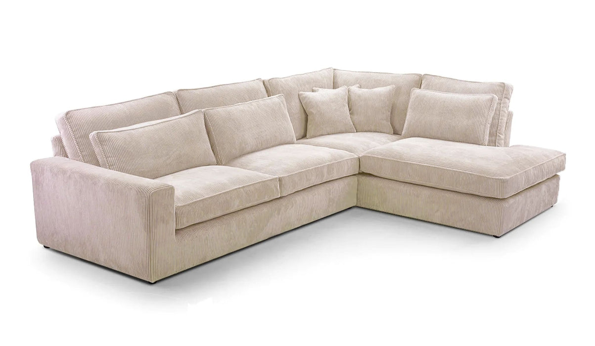 CANAPE BRISTOL ANGLE DROIT COTELE ECRU 316x230cm - image 2