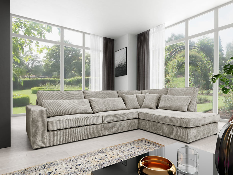 CANAPE LE BRISTOLA ANGLE DROIT CÔTELÉ ÉCRU 315X230cm - image 4