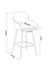 TABOURET DE BAR ATHENA PIED METAL NOIR VELOURS NOIR - image 4