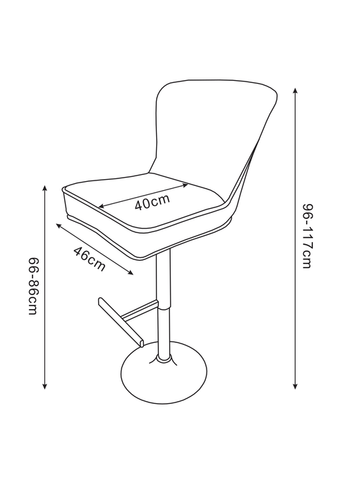 Tabouret de bar GABRIELLE Chrome en velours