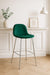TABOURET DE BAR SCANDINAVE PIED CHROME VELOURS VERT SAPIN - image 5