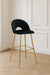 TABOURET DE BAR TEDDY PIED GOLD VELOURS NOIR - image 4