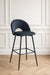 TABOURET DE BAR TEDDY PIED METAL NOIR VELOURS NOIR - image 4