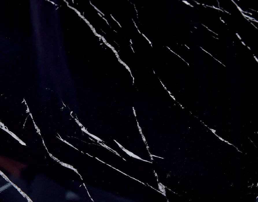 TABLE REPAS TROFY MARBRE NOIR 150x90x75 cm