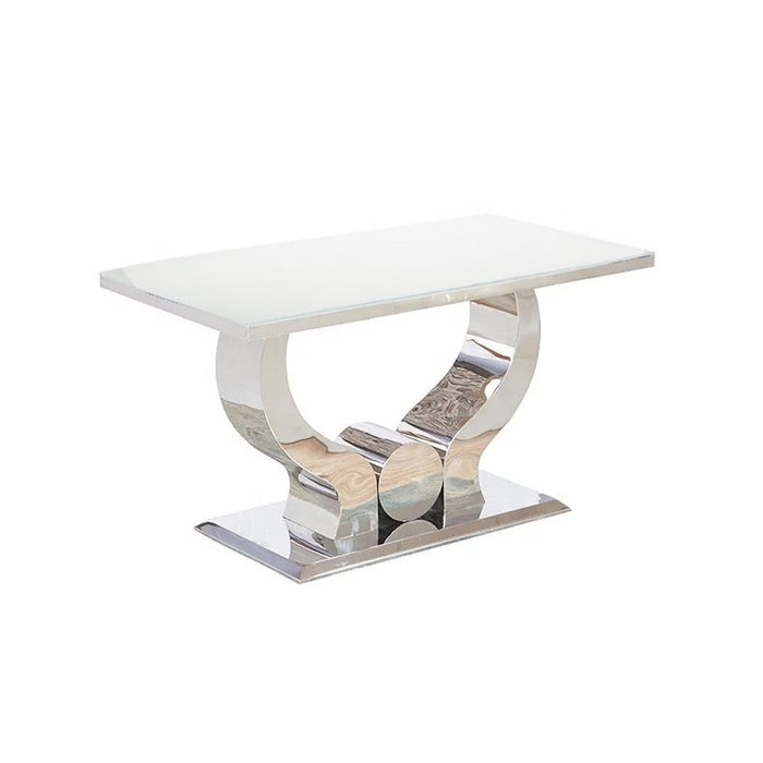 TABLE REPAS TROFY BLANC DE BLANC 150x90x75cm - image 1