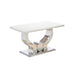 TABLE REPAS TROFY BLANC DE BLANC 150x90x75cm - image 1