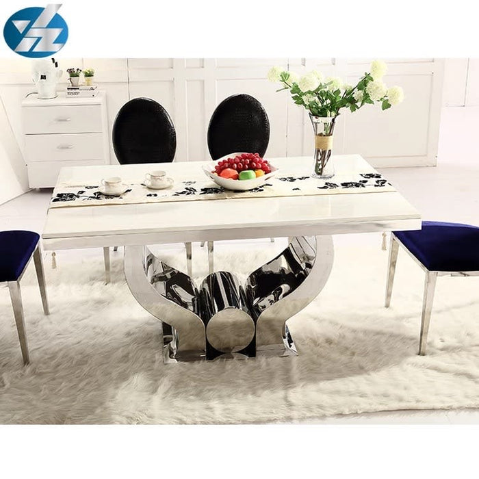 TABLE REPAS TROFY BLANC DE BLANC 150x90x75cm