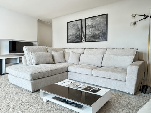 CANAPE MARBELLA ANGLE GAUCHE LIGHT GRIS 315X230cm