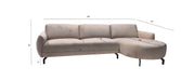 CARLTON CANAPE ANGLE GAUCHE TISSUS CHENILLE BEIGE 299x160cm - image 1
