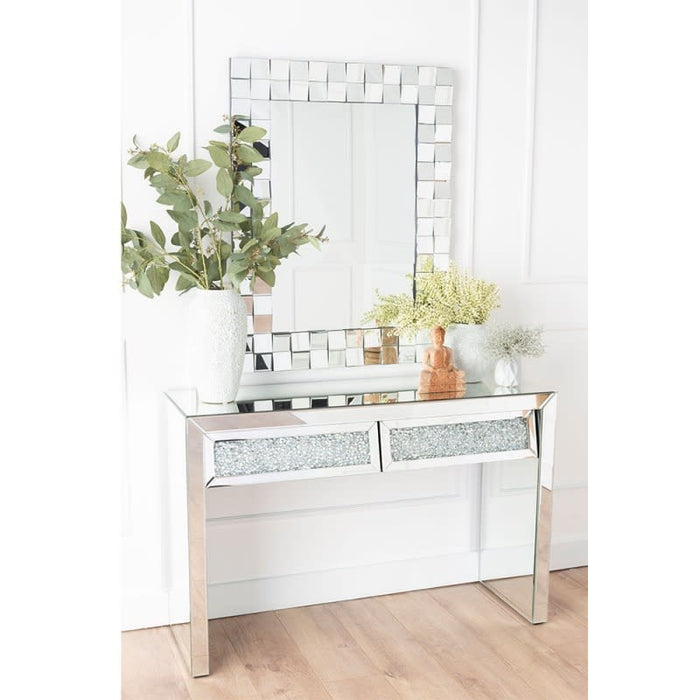 COIFFEUSE MIROIR 2 TIROIRS 110x45x80 cm