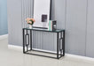 Console SOPHIE métal noir transparent 120x40x78 cm