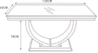 CONSOLE OMEGA CHROME RESINE BLANCHE 120X40X78CM - image 1