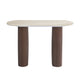 CONSOLE ROXY PIED EFFET NOYER PLATEAU CERAMIQUE TRAVERTIN MAT - image 1