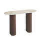 CONSOLE ROXY PIED EFFET NOYER PLATEAU CERAMIQUE TRAVERTIN MAT - image 2