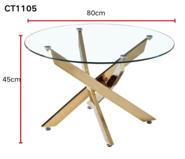 TABLE BASSE RONDE JESSY METAL NOIR MARBRE BLANC 80 x 45cm - image 2