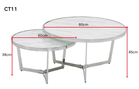 TABLE BASSE MIAMI CHROME MARBRE BLANC