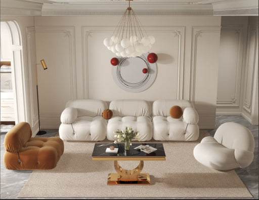 TABLE BASSE INVICTUS GOLD MARBRE NOIR 120x60 cm