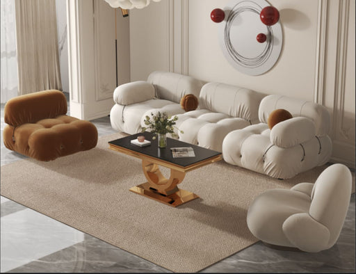 TABLE BASSE INVICTUS GOLD NOIR 120x60CM