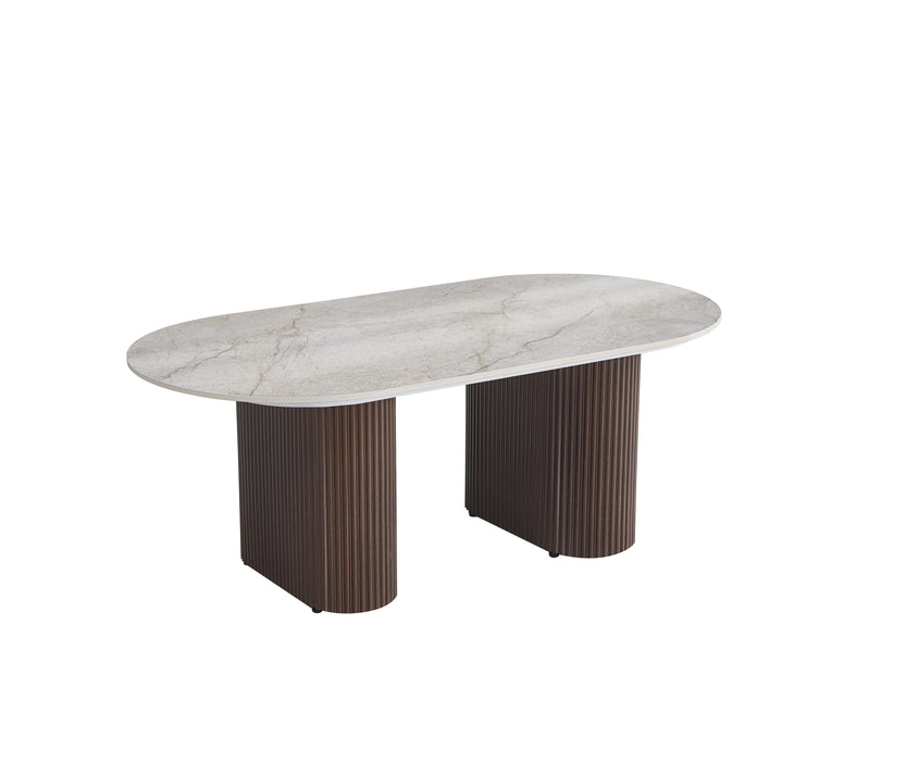 TABLE BASSE ROXY PIED NOYER SHAKESPEARE GRIS 120x60x45cm - image 2