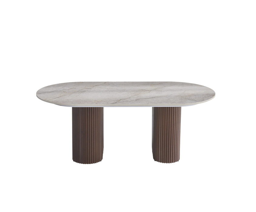 TABLE BASSE ROXY PIED NOYER SHAKESPEARE GRIS 120x60x45cm - image 1