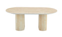 TABLE BASSE ROXY PIED EFFET TRAVERTIN CERAMIQUE TRAVERTIN MAT 120x60x45cm - image 1