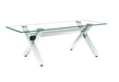TABLE BASSE IXE CHROME TRANSPARENT 120x60x45cm - image 2