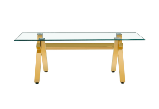 TABLE BASSE IXE GOLD TRANSPARENT 120x60x45cm