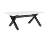 TABLE BASSE IXE METAL MARBRE BLANC 120x60x45cm - image 2