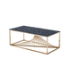 TABLE BASSE BRITTANY GOLD MARBRE NOIR 120x60x45 cm