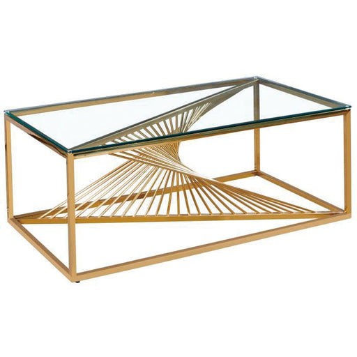 TABLE BASSE BRITANNY GOLD TRANSPARENT 120x60x45 cm