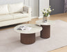 TABLE BASSE DUO BAIETA PIEDS EFFET NOYER PLATEAU CERAMIQUE SHAKESPEARE GRIS - image 3