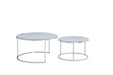 Lot de 2 tables Basses Gigogne ARTO inox et plateau en verre - image 3